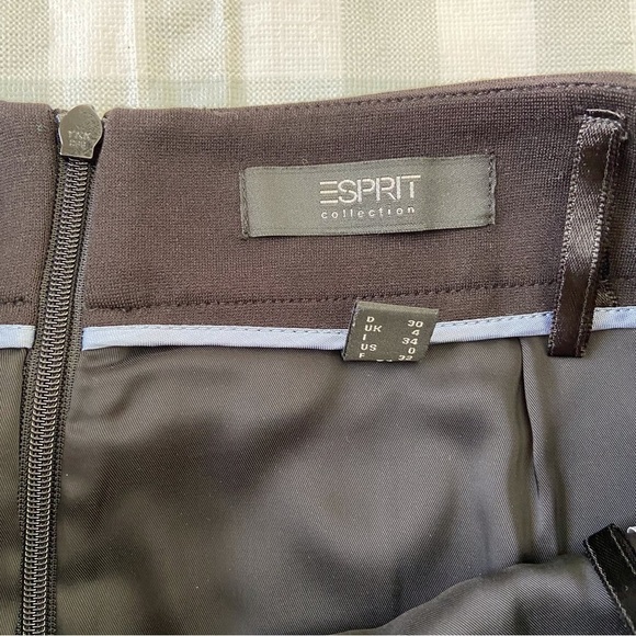 Esprit Black mini skirt soft jersey stretchy contemporary size 0 - Picture 4 of 13